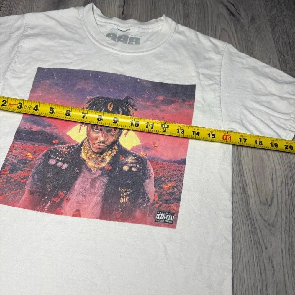Juice WRLD 999 Official Tee Legends Never Die Men's small World Dates on Back